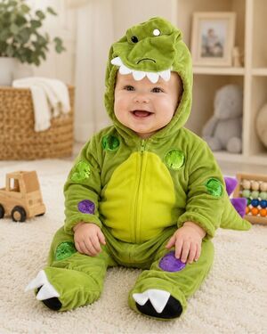 MINIWEAR HALLOWEEN plush DINOSAUR COSTUME size 6/9 month Baby